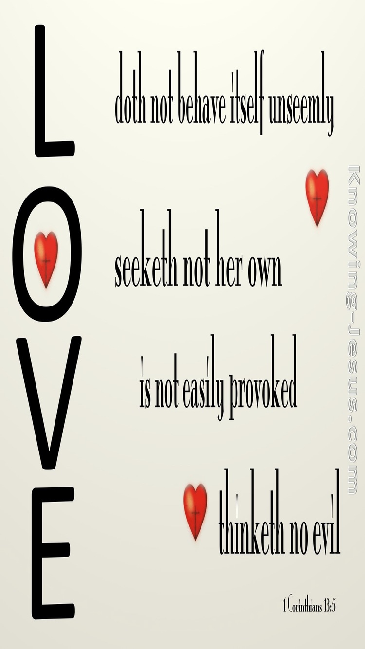 1 Corinthians 13:5 Love Thinks No Evil (beige)